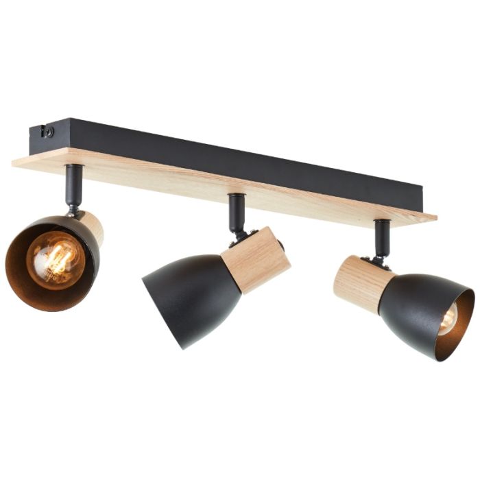 Rustic ceiling spotlight black, Tyrone
