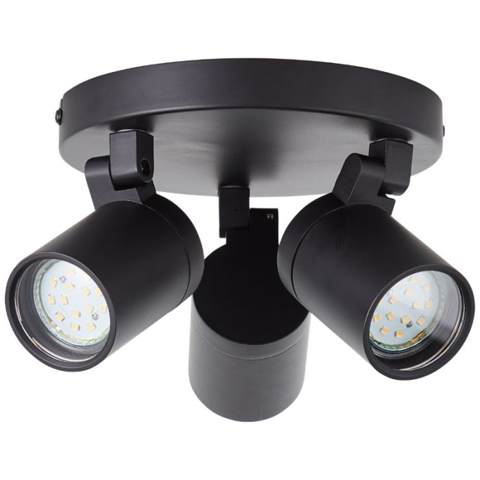 Modern ceiling spotlight black, Myrle, IP44