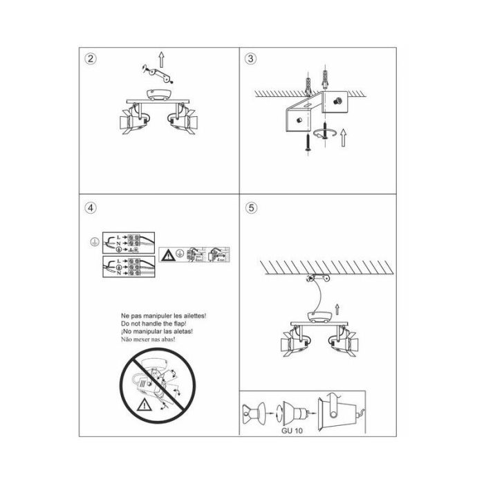 Industrial ceiling spotlight black, Jowenna, 5W, 3000K LED