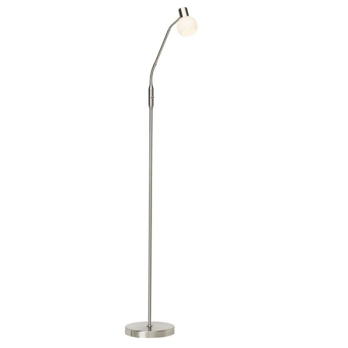 Metal floor lamp chrome, Jaydah, with switch
