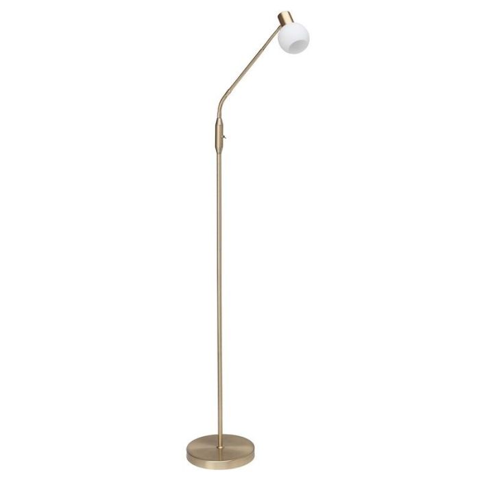 Metal floor lamp brass, Jaydah, with switch