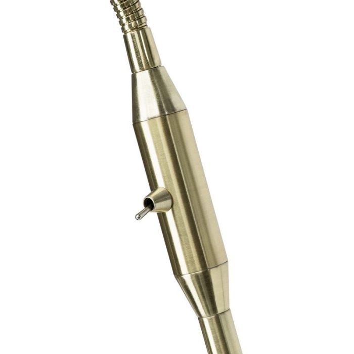Metal floor lamp brass, Jaydah, with switch