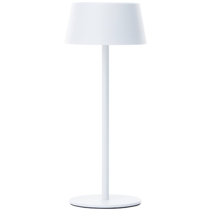 Modern solar outdoor wall light white, Soumaya, 4W, 3000K LED, IP44, 3-step dimmable