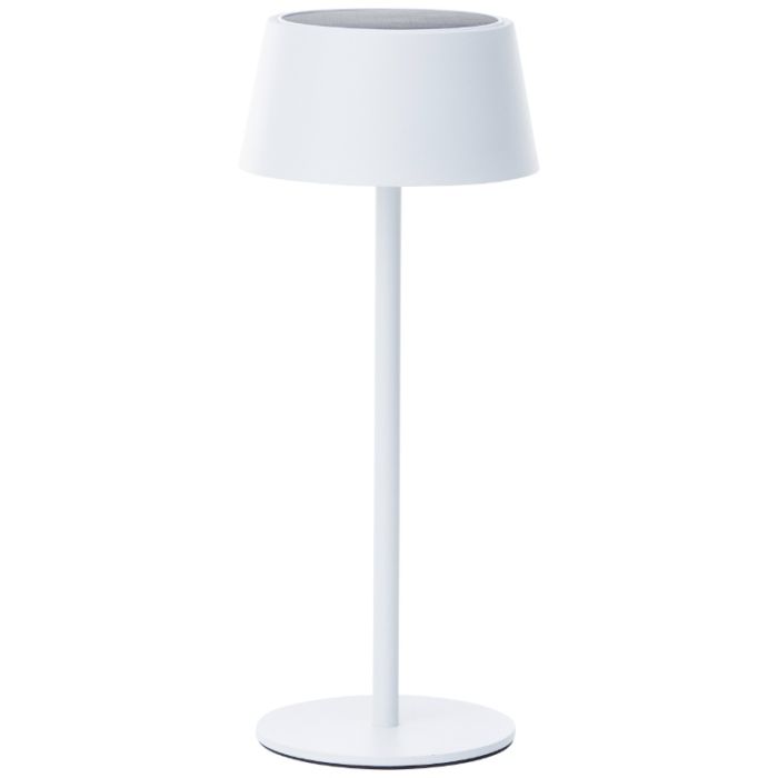 Modern solar outdoor wall light white, Soumaya, 4W, 3000K LED, IP44, 3-step dimmable