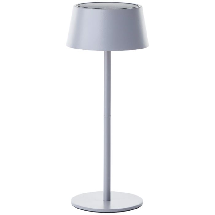 Modern solar outdoor wall light grey, Soumaya, 4W, 3000K LED, IP44, 3-step dimmable