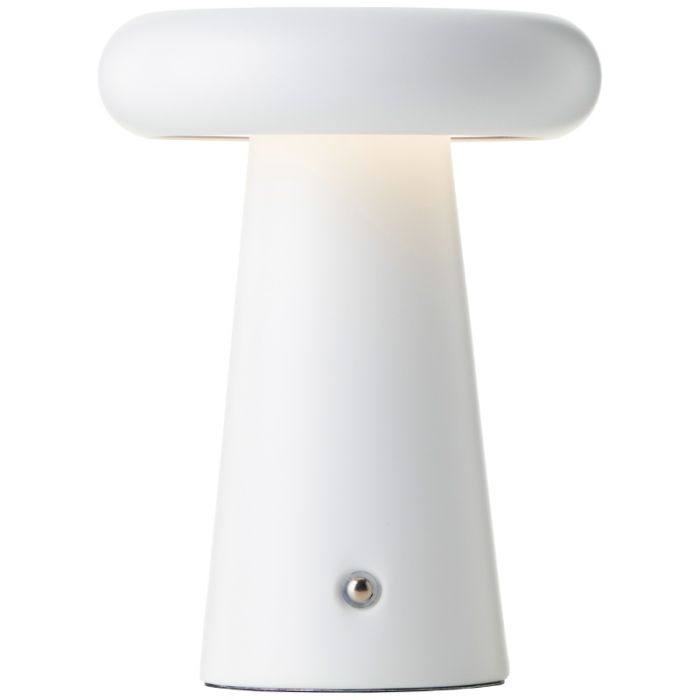 Modern rechargeable outdoor table lamp white, Stig, 3W, 3000K LED, IP44, 3-step dimmable