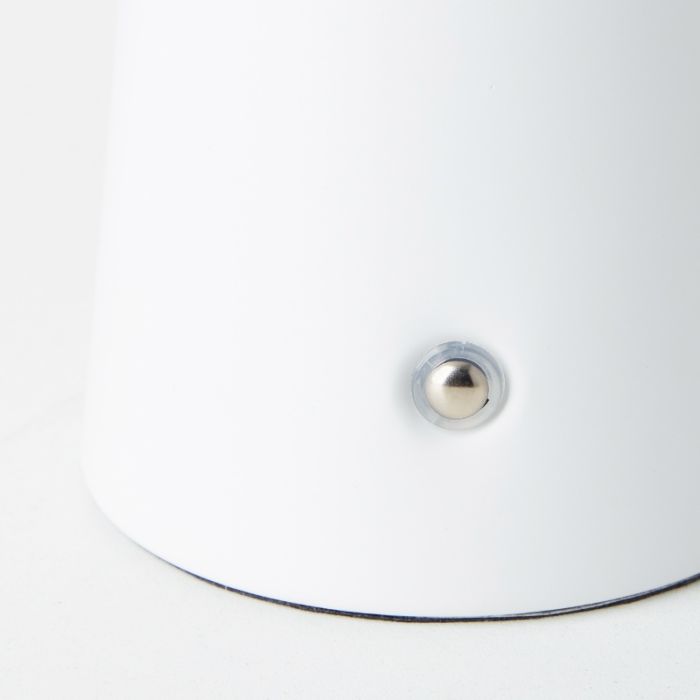 Modern rechargeable outdoor table lamp white, Stig, 3W, 3000K LED, IP44, 3-step dimmable