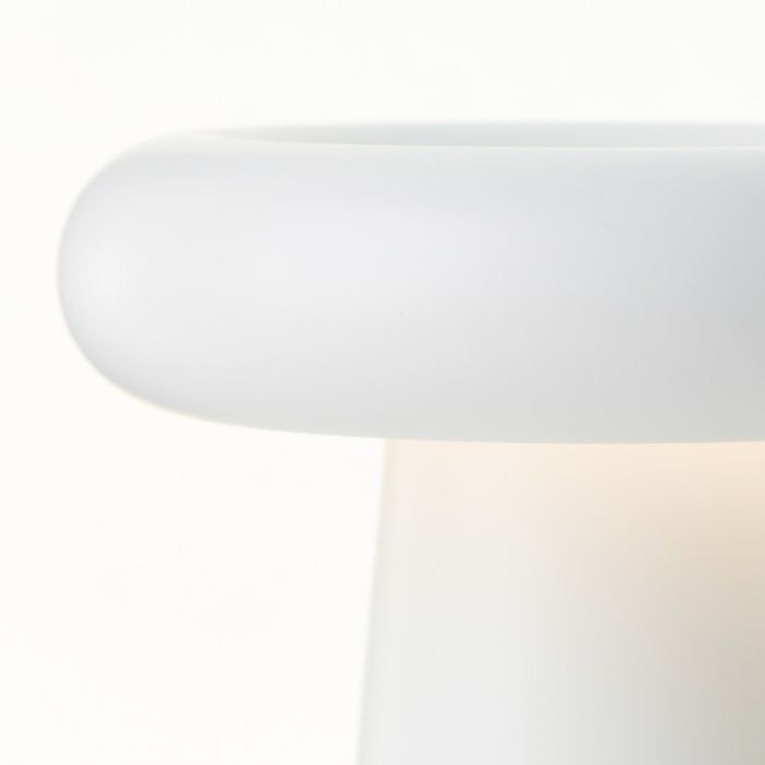 Modern rechargeable outdoor table lamp white, Stig, 3W, 3000K LED, IP44, 3-step dimmable