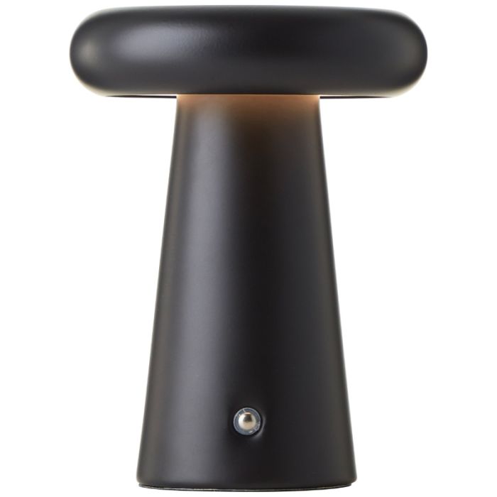 Modern rechargeable outdoor table lamp black, Stig, 3W, 3000K LED, IP44, 3-step dimmable