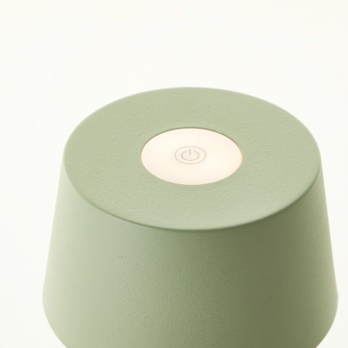 Modern outdoor table lamp green, Petter, 2W, 3000K LED, IP44, 3-step dimmable