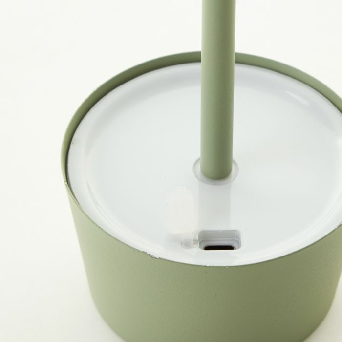 Modern outdoor table lamp green, Petter, 2W, 3000K LED, IP44, 3-step dimmable