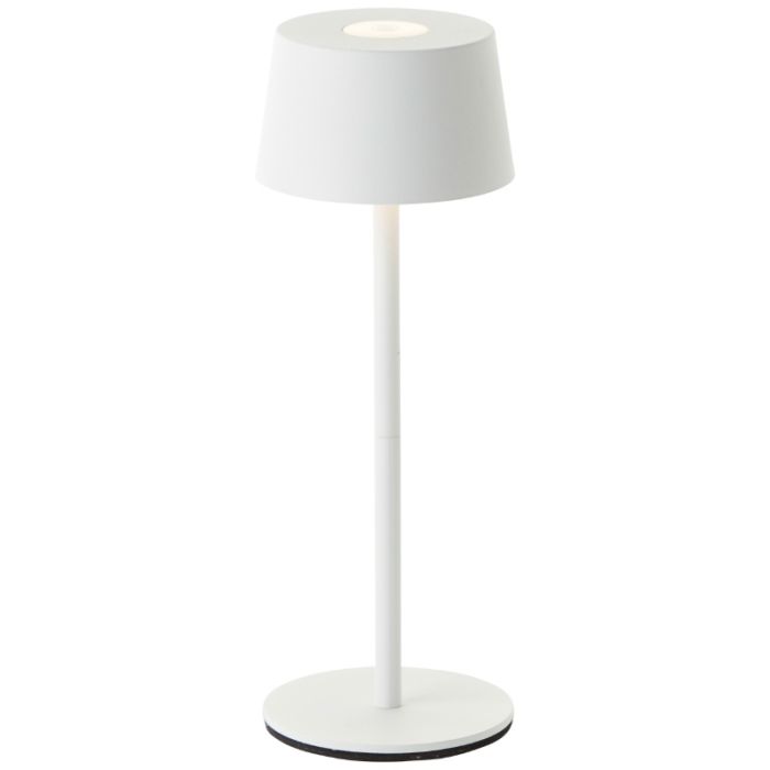 Modern outdoor table lamp white, Petter, 2W, 3000K LED, IP44, 3-step dimmable
