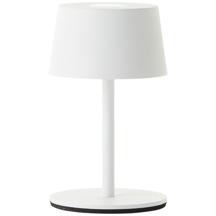Modern outdoor table lamp white, Petter, 2W, 3000K LED, IP44, 3-step dimmable
