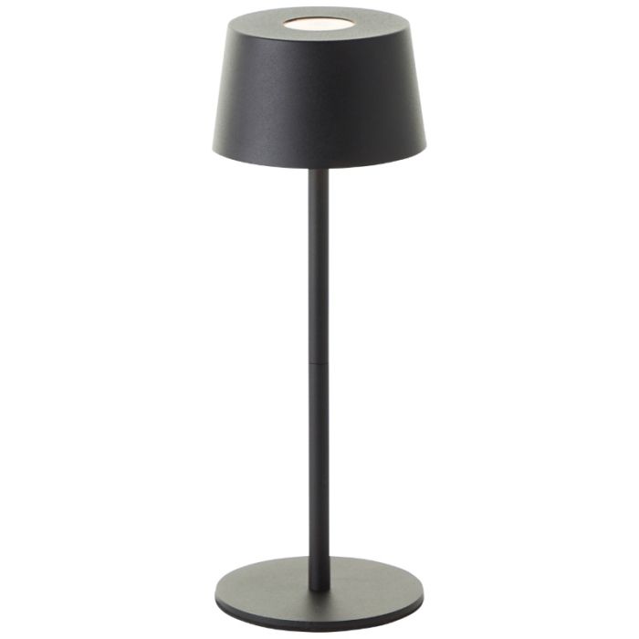 Modern outdoor table lamp black, Petter, 2W, 3000K LED, IP44, 3-step dimmable