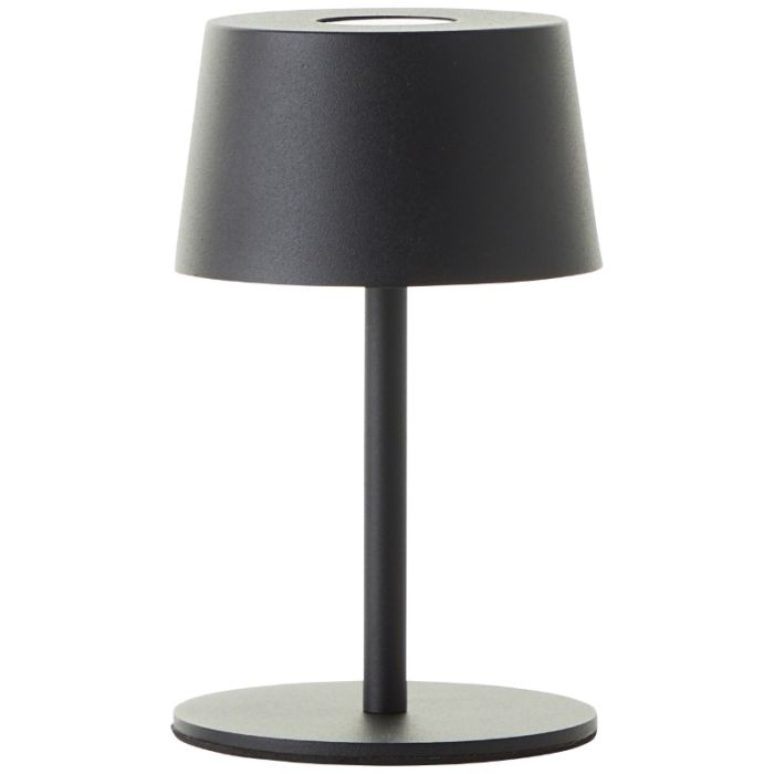 Modern outdoor table lamp black, Petter, 2W, 3000K LED, IP44, 3-step dimmable