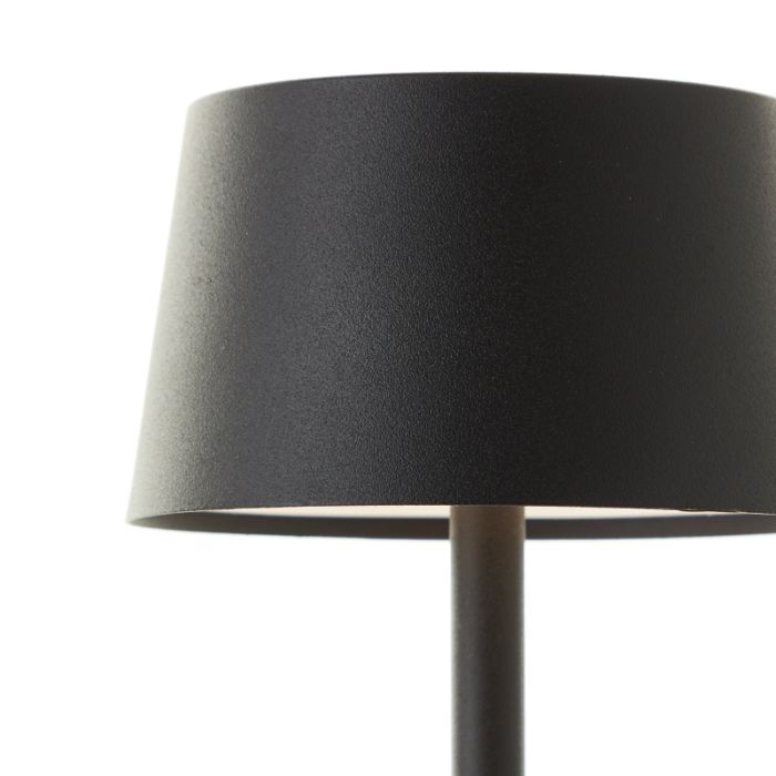 Modern outdoor table lamp black, Petter, 2W, 3000K LED, IP44, 3-step dimmable