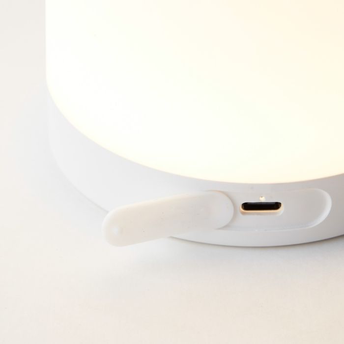 Modern outdoor table lamp white, Maezon, 1W, RGBW LED, IP44, with touch dimmer