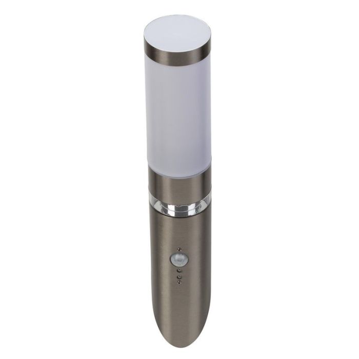 Plastic outdoor wall light with motion sensor chrome, Sage, 4W, 3000K LED, IP44