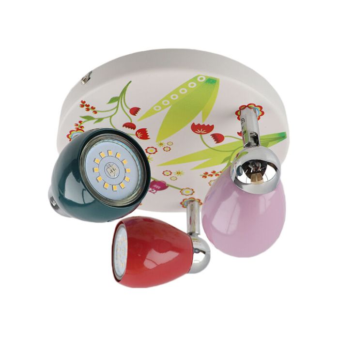 Metal kid's ceiling spotlight multicolour, Bauke