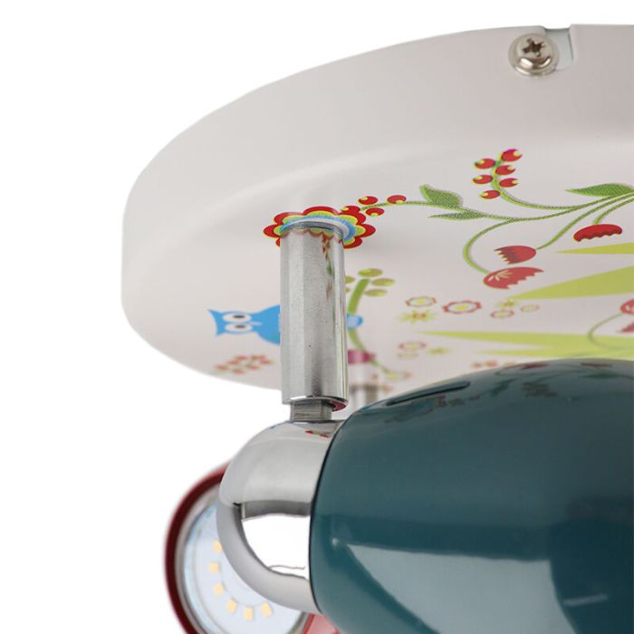 Metal kid's ceiling spotlight multicolour, Bauke