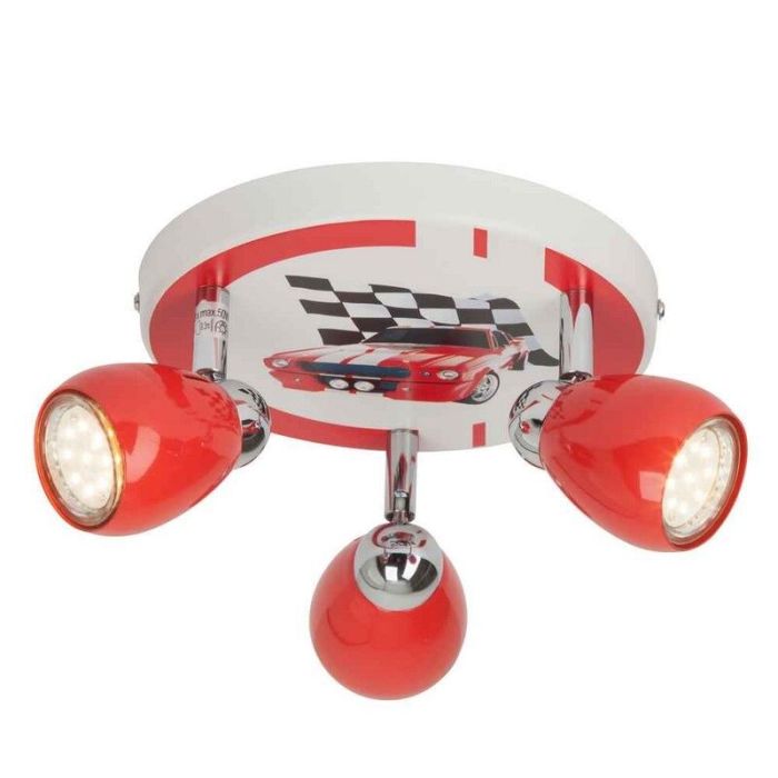 Metal kid's ceiling spotlight red, Vidal