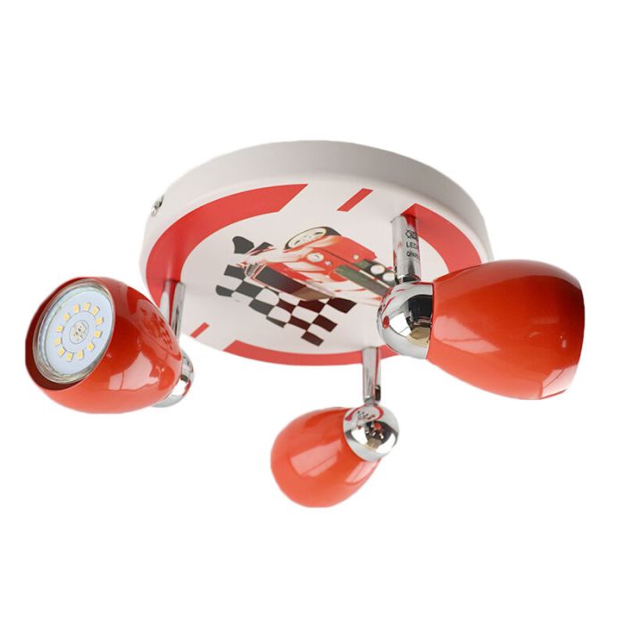 Metal kid's ceiling spotlight red, Vidal