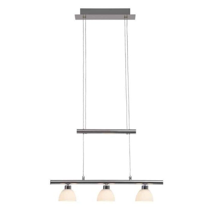 Glass pendant light chrome, Tromp, 5W, 3000K LED, with touch dimmer