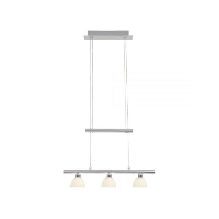 Glass pendant light chrome, Tromp, 5W, 3000K LED, with touch dimmer