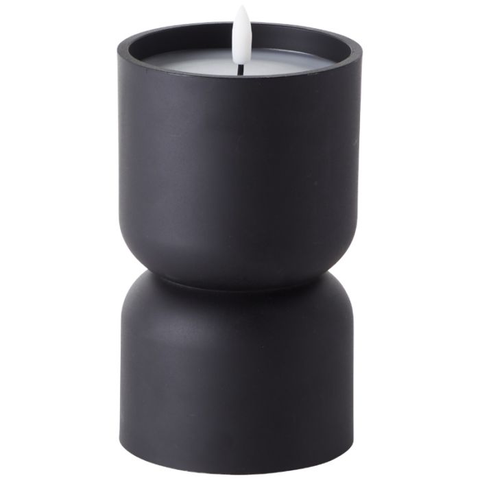 Black outdoor candle lamp, Zaki, 2700K LED, IP44