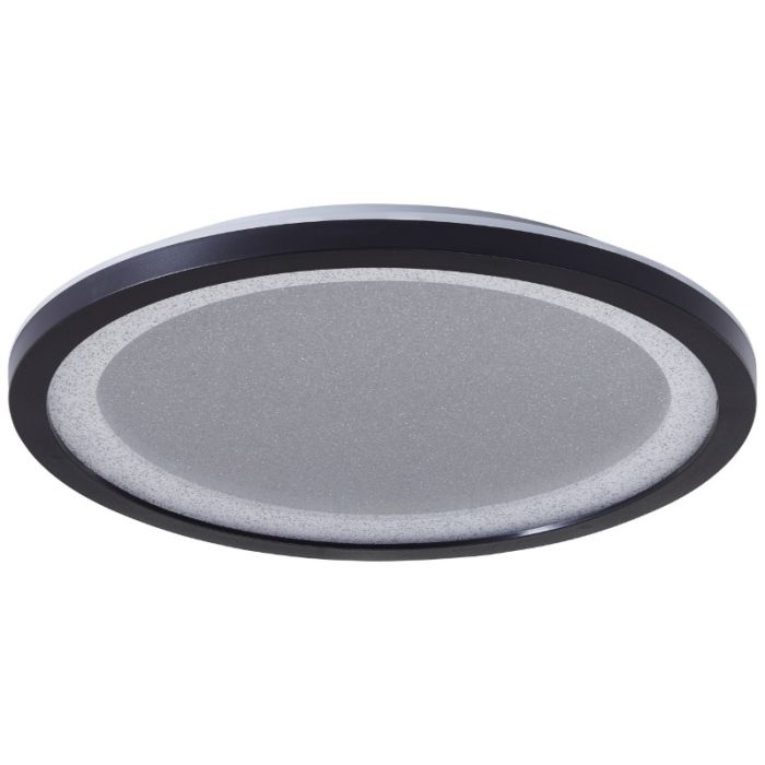 Modern LED panel ceiling light black, Yamal, 16W, 3000K LED