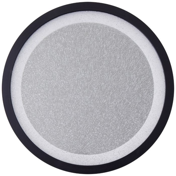 Modern LED panel ceiling light black, Yamal, 16W, 3000K LED