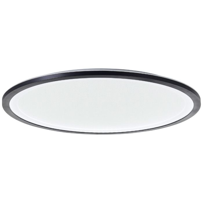 Modern LED panel ceiling light black, Yamal, 36W, warm to cold white adjustable LED, with remote control