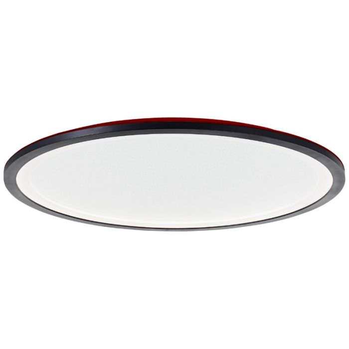 Modern LED panel ceiling light black, Yamal, 36W, warm to cold white adjustable LED, with remote control
