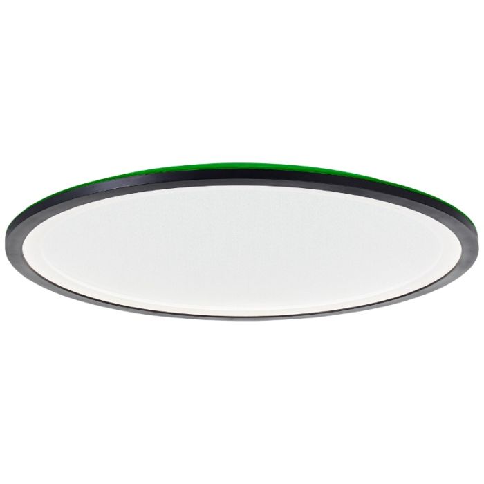 Modern LED panel ceiling light black, Yamal, 36W, warm to cold white adjustable LED, with remote control