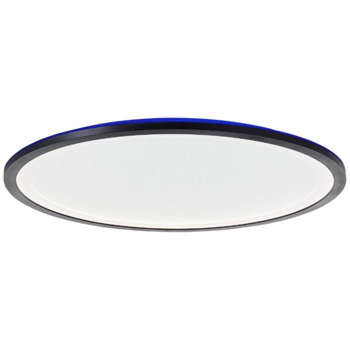 Modern LED panel ceiling light black, Yamal, 36W, warm to cold white adjustable LED, with remote control
