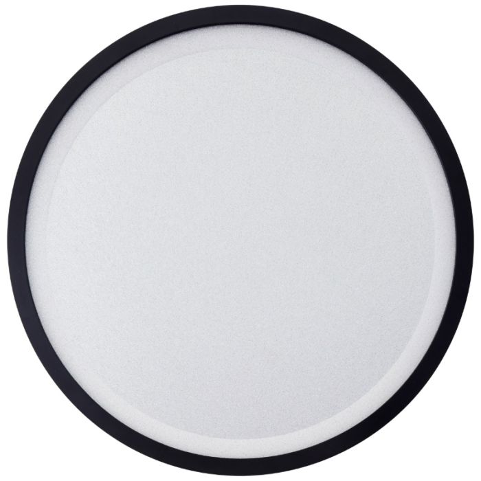 Modern LED panel ceiling light black, Yamal, 36W, warm to cold white adjustable LED, with remote control