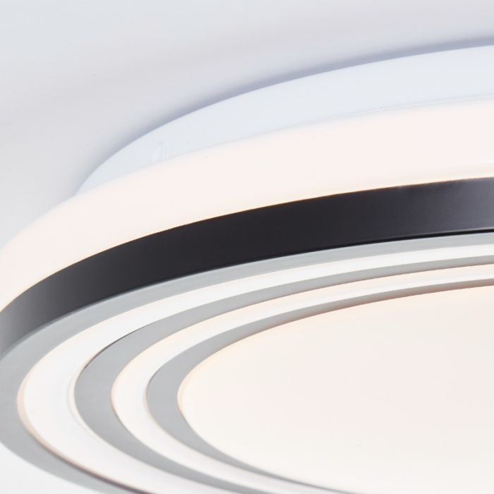 Modern ceiling light black, Merlijn, 24W, 3000K LED