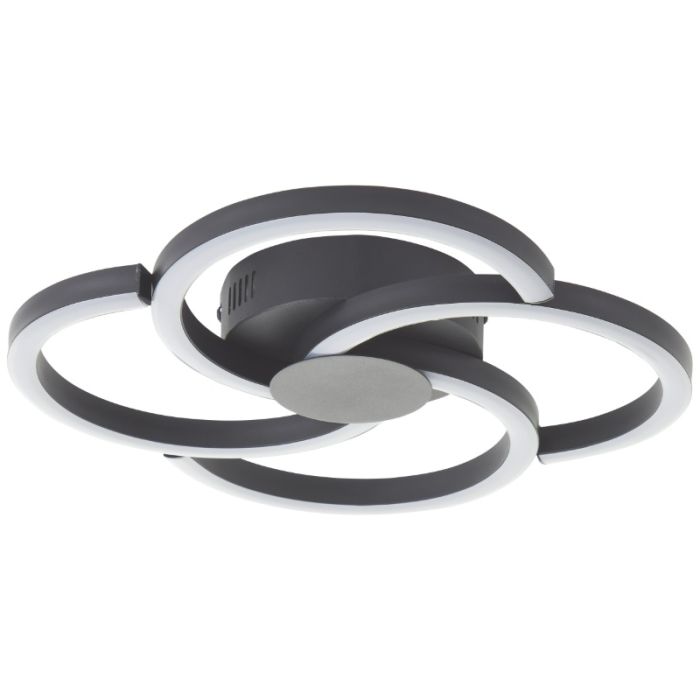 Design ceiling light black, Somia, 22W, 3000K LED