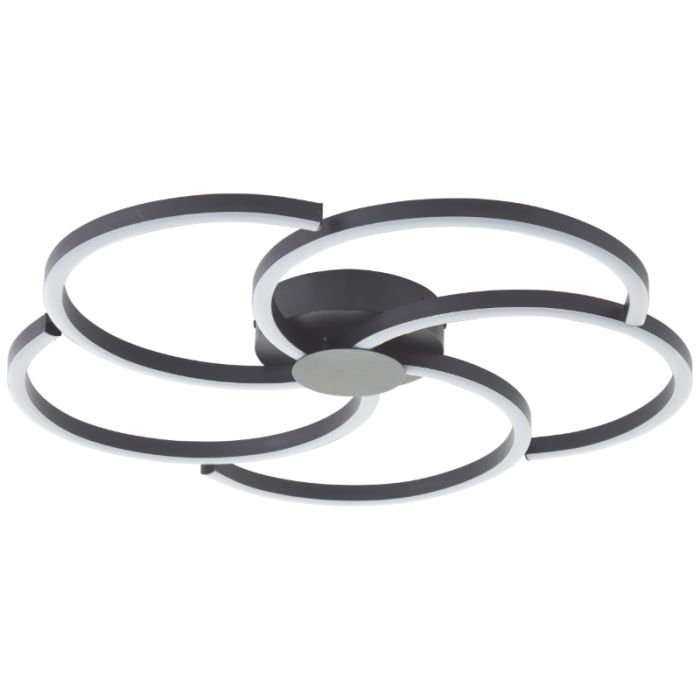 Design ceiling light black, Somia, 32W, 3000K LED, 3-step dimmable