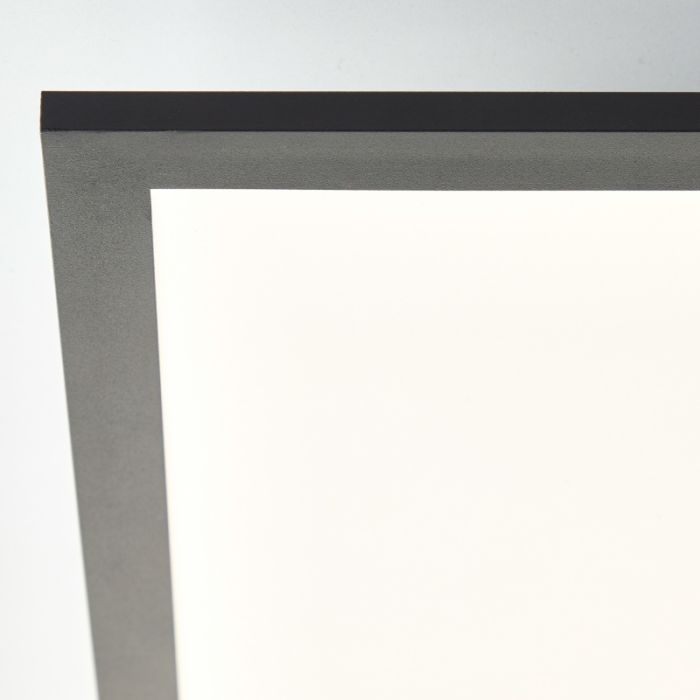 Modern LED panel ceiling light black, Usman, 24W, 4000K LED