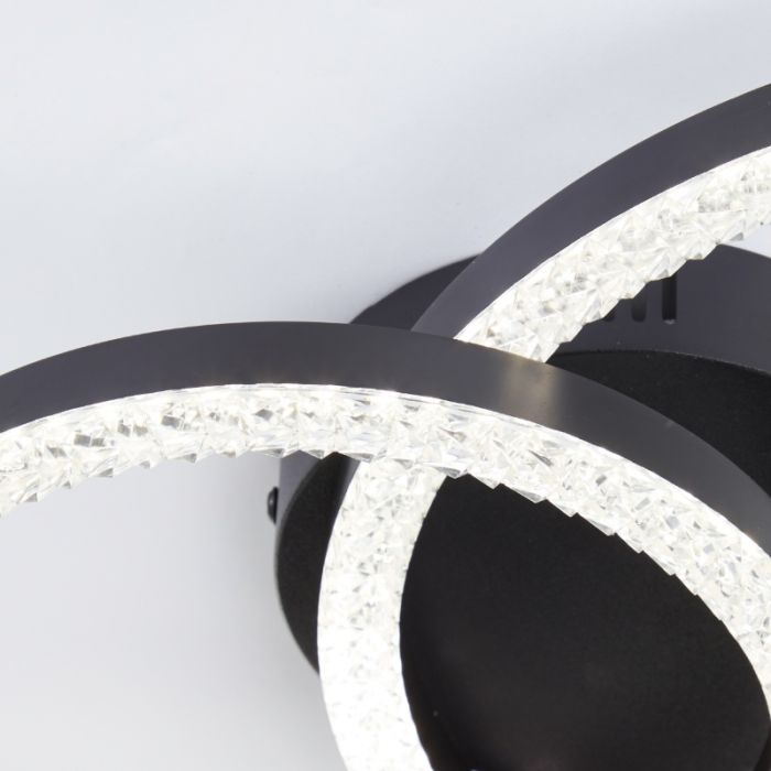 Design ceiling light black, Maladon, 20W, 4000K LED