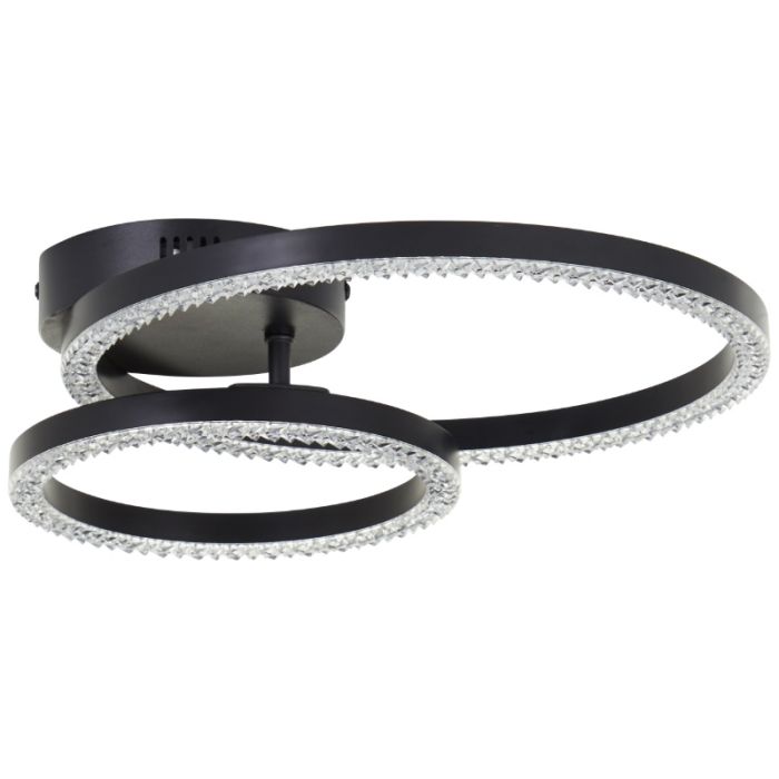 Design ceiling light black, Maladon, 22W, 3000K LED