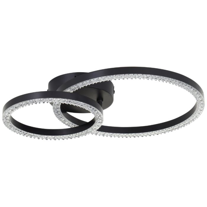 Design ceiling light black, Maladon, 22W, 3000K LED