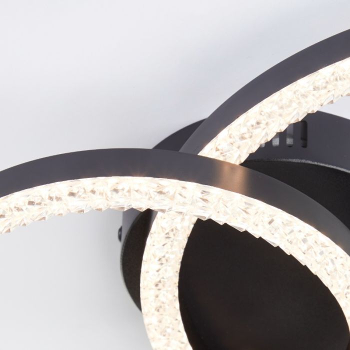 Design ceiling light black, Maladon, 22W, 3000K LED