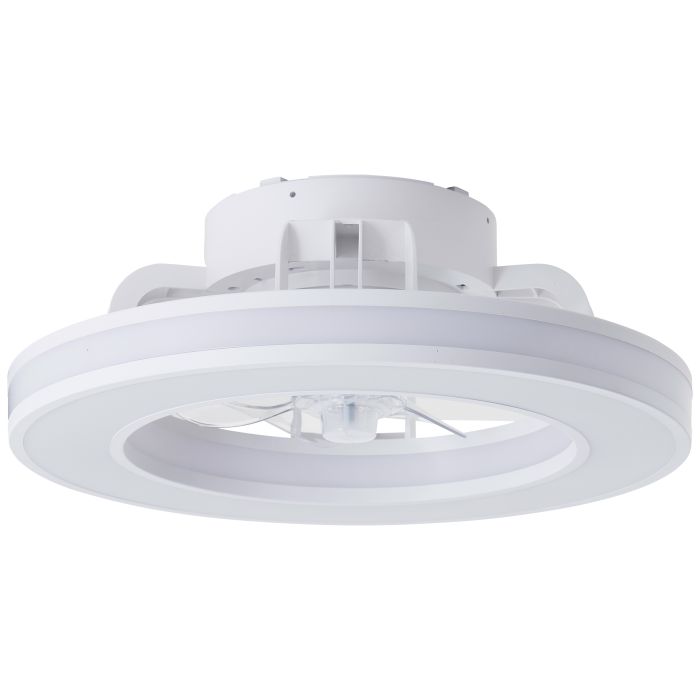 Modern ceiling fan white, Yari, 26W, RGBW LED, with remote control