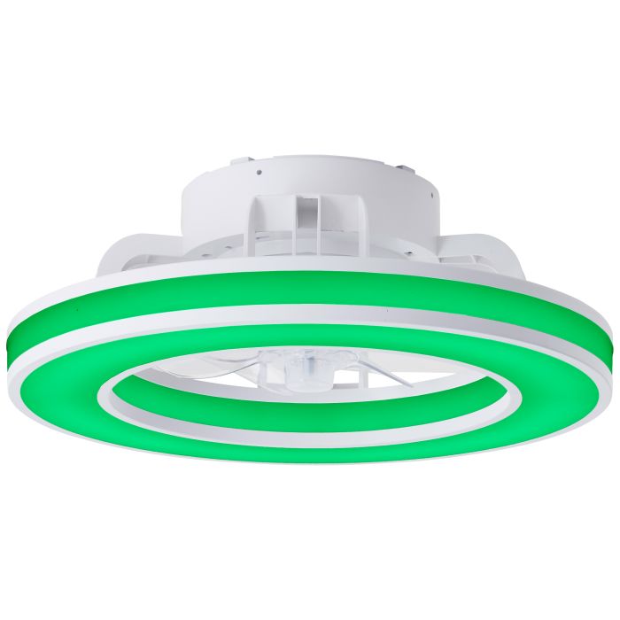 Modern ceiling fan white, Yari, 26W, RGBW LED, with remote control