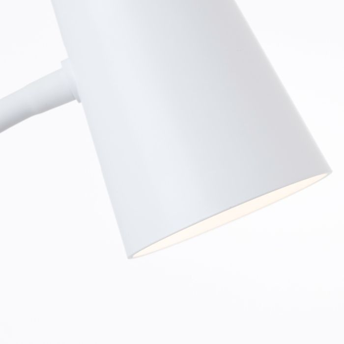 Plastic clip on light white, Musab, 7W, 3000K LED, 3-step dimmable
