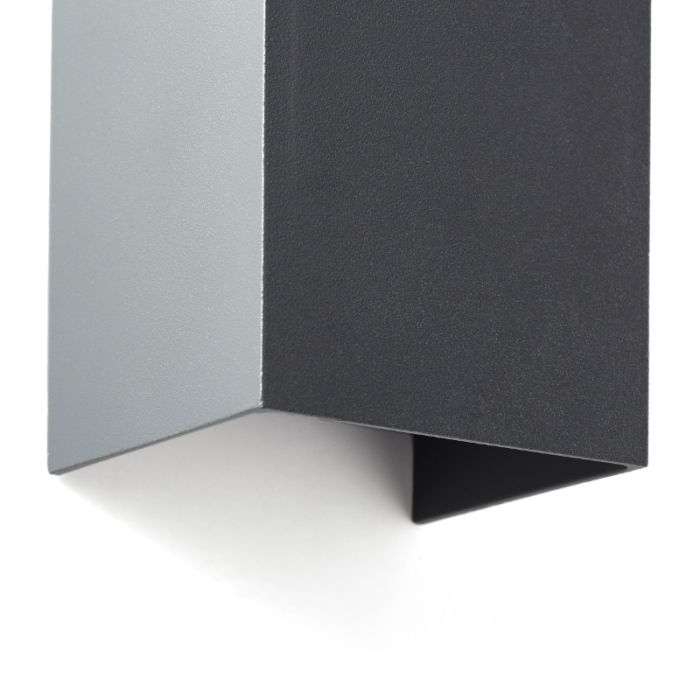 Modern up down wall light grey, Romar, 8W, 3000K LED, IP44