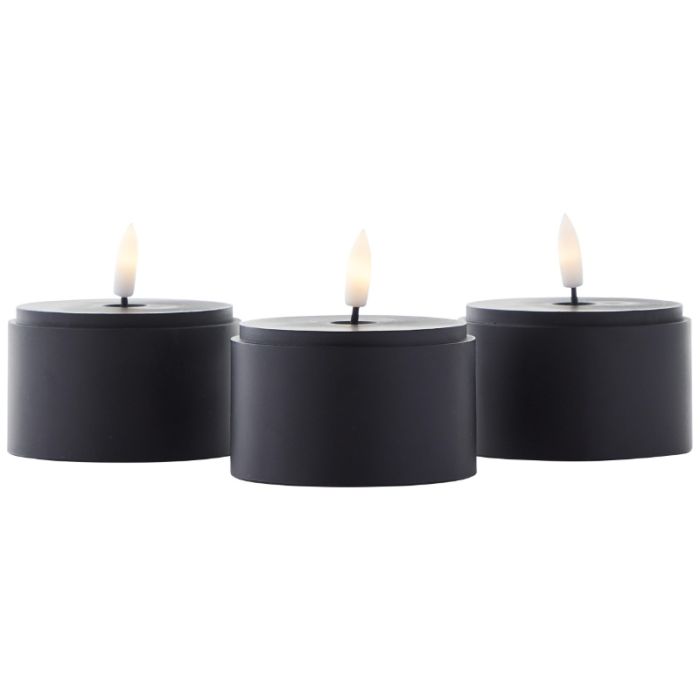 Outdoor candle set, Volkan, black