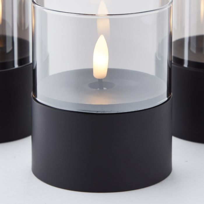 Outdoor candle set, Volkan, black